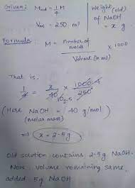 Molarity is defined as moles of solute, which in your case is sodium hydroxide, naoh. What Is The Molarity Of A Solution That Contains 30 Grams Of Naoh In 500 1 What Is The Molarity Of A Solution That Contains 30 Revsworld