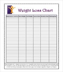 Sample Weight Loss Charts 9 Free Pdf Documents Download