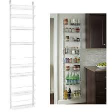 This wood cabinet with white laminate finish features three adjustable shelves, one fixed. Buy 8 Tier Wall Mount Over The Door Rack Kitchen Pantry Organization 77 H X 18 W Online In India 303448902062