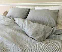 Black And White Striped Duvet Cover King Black And White Ticking Striped Duvet Cover Natural Linen Stripedduvetcover Linenstripe Lin Striped Duvet Covers Pinstripe Bedding Striped Duvet