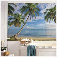 Beach View Xl Wallpaper Mural 10 5 X 6 Roommates Peel And Stick Decor Beach Wall Murals Mural Wallpaper Tree Wall Murals