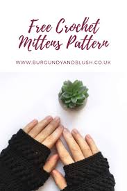 These men's fingerless gloves use the half double crochet stitch. Free Mens Fingerless Gloves Pattern Burgundy And Blush