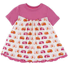 Kickee Pants Dress With Campers Nb 6 12mos