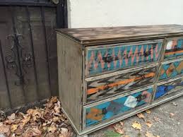 Painted Dresser Or Tv Console Aztec Pattern Bohemian Painted Furniture Distressed Furniture Bed Distressed Furniture Painting Painted Furniture Painted Dresser