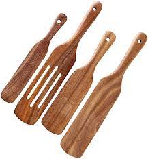 4.7 out of 5 stars 119 ratings. Amazon Com As Seen On Tv Wooden Spurtles Set Of 4 Non Stick Utensils Tools Durable Natural Teak Slotted Stirring Spatula Baking Whisking Smashing Scooping Spreading Serving And More Kitchen Dining