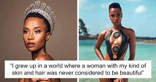 Paras griffin/getty images zozibini tunzi's silver, gold, and blue sequined evening gown stood out on the miss universe stage. The Winner Of Miss Universe 2019 Has A Powerful Message About Women S Place In The World Bored Panda