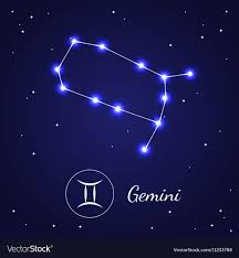 Gemini Zodiac Sign Stars On The Cosmic Sky Vector Illustration Download A Free Preview Or High Quality Adobe Illustr Zodiac Signs Gemini Gemini Zodiac Gemini