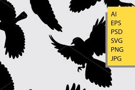 Download Flying Bird 1 Silhouette Graphic By Cove703 Creative Fabrica Birds Flying Material Design Background Silhouette SVG Cut Files