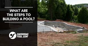Two people work in opposite directions, locking the liner bead into the track. Compare Inground Swimming Pool Types