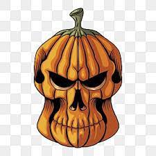 Halloween Pumpkin Skull Head Vector Illustration Card Cartoon Celebration Png And Vector With Transparent Background For Free Download Halloween Poster Halloween Pumpkins Vector Illustration