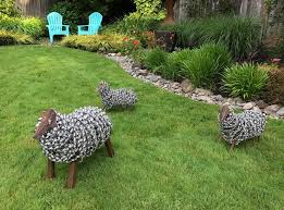 Sheep Sculptures Of Recycled Materials By Marta Farris Garden Design Garden Tours Landscape Design