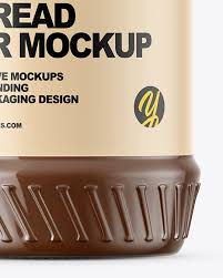 Dark Chocolate Spread Jar Mockup In Jar Mockups On Yellow Images Object Mockups