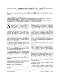 It is a tentative and formal prediction about the relationship between two or more variables in the population being studied, and the hypothesis translates the research question into a prediction of expected outcomes. Pdf Reporting Statistics In Biomedical Research Literature The Numbers Say It All
