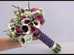 Item:bridal bouquet style:cyscading material:artificial rose calla lilies size:25cmx40cm package: Diy Calla And Rose Bridal Bouquet Youtube
