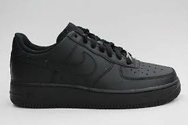 Black Air Force 1 Low Top Nike Air Force 1 Low All Black On Black Authentic Big Kids Size Shoes Sneakers Nike Free Shoes Black Nikes Sneakers Nike