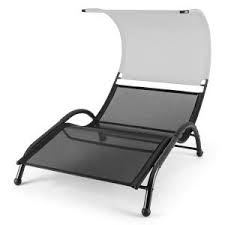 Grand soleil bain de soleil pliant en plastique pour la piscine et la plage premiere. Transat 2 Places En Textilene Avec Auvent Amovible