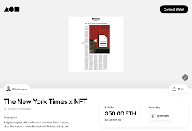 Crypto Token Of New York Times Column Sells For 560 000 The New York Times