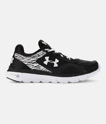 Black And White Under Armour Shoes Women S Women S Ua Micro G Velocity Running Shoes Under Armour Us Under Armour Shoes Running Shoes Womens Running Shoes