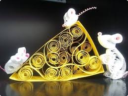 Quilled Mouse And Cheese Quilling Paper Craft Quilling Patterns Quilling Animals