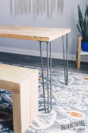 28 Quot Hairpin Legs Raw Steel Three Rod Industrial Strength Mid Century Modern Set Of 4 Table Legs Table Legs Iron Table Legs Modern Dining Table