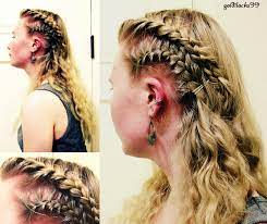 Double French Braid On The Side Inspired By Lagertha On Vikings Viking Hair Hair Styles Special Occasion Hairstyles