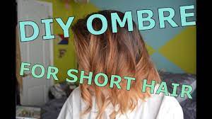 Work in upward strokes, arranging these streaks randomly above the lower section of bleach. Diy Ombre For Short Hair Youtube