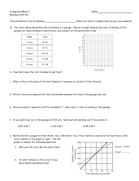 Integrated Math 1 Name Mondays Rap 3 This Worksheet Is Due On