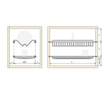 Hanging style draining rack has made full of the wall space, not occupy the tabletop space. Emuca Stainless Steel Dish Drying Rack For Standard 80 Cm Width Kitchen Cabinet Inner Width Module 735 770 Mm Amazon Co Uk Home Kitchen
