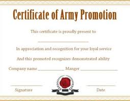 Officer Promotion Certificate Template Certificate Templates Certificate Of Achievement Template Certificate Of Completion Template