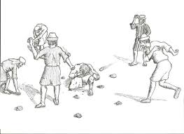 New Testament Illustration Stoning Of Stephen Property Of Pioneer Bible Translators And Jonathan Mcdaniel Illustration Ink Illustrations New Testament