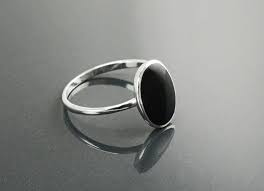Black And Silver Ring Ladies Pin On Kramike Jewelry