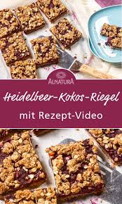 Heidelbeer Kokos Riegel Oatmeal Bars Rezept Zuckerfrei Backen Zuckerfreie Rezepte Gesund Backen