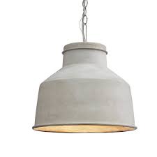 Cream Galvanized Metal Hanging Pendant Light