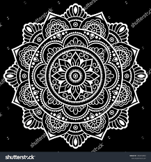 Circular Pattern In Form Of Mandala With Flower For Henna Mehndi Tattoo Decoration Decorative Ornament In Ethn Flower Henna Flower Mandala Circular Pattern