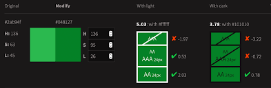 Ainspector wcag by jon gunderson inspects web pages for features and issues related to wcag 2.0 level a and aa requirements. Programming Sass To Create Accessible Color Combinations Css Tricks