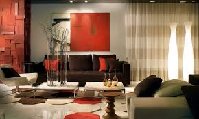 Click the image for larger image size and more details. Brown And Orange Living Room Design