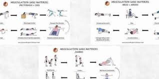 Programme De Musculation Sans Materiel A Realiser A La Maison Programme Musculation Musculation Sans Materiel Musculation