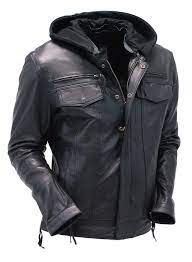Men S Black Lambskin Hooded Jean Ccw Jacket W Vents M6905ghk Leather Hoodie Leather Jacket With Hood Black Leather Jeans