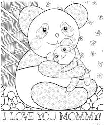 We offer you to see a large collection of coloring pages with pandas. Mothers Day Panda Mom Baby Cuddle Coloring Pages Printable
