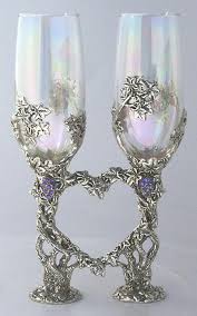 9 3/4 tall for our romantic wine lovers, at last! Pewter Wine Glasses Fairyglen