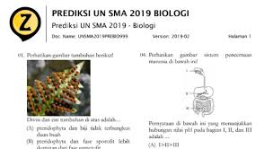 100% siap hadapi ujian sekolah (us) 2021 smp/mts dan pengenalan soal akm (asesmen kompetensi minimum) untuk siswa dan guru. Latihan Soal Un Unbk Unkp Biologi Sma 2020 Prediksi Soal Ujian Nasional Sma 2020 Mata Pelajaran Biologi