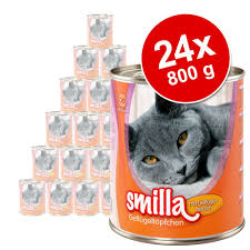 Animalerie Lot Mixte Smilla Volaille 24 X 800 G Pour Chat Volaille Cœurs De Volaille Animalerie Volaille Chat
