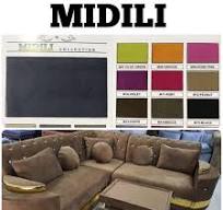 Kain Kursi Sofa Bludru Midili Polos, Kain Kursi Sofa Bludru Meteran, Bahan  Bludru Halus Kursi Sofa Meteran