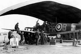 Spitfire Mk IIa PR-B is serviced at RAF Biggin Hill in 1941. The aircraft  was the personal mount of S/L Michael L "Micky" Robinson after it had been  bought by his parents