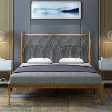 欧式铁艺床 欧式铁艺床双人床1 8 金色简约单人儿童厂家定制 阿里巴巴 giường cong chua sắt