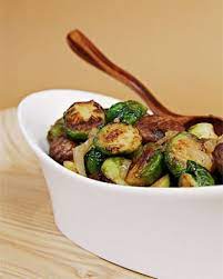 Maple Glazed Pan Roasted Brussels Sprouts With Chestnuts Recipe Recipe Vegetarian Recipes Chestnut Recipes Recipes