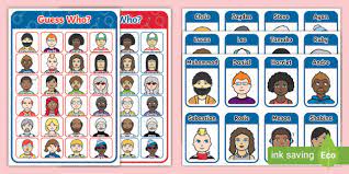 Guess Who Game Printable Sheets FREE
