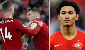 Liverpool's japanese midfielder takumi minamino reacts during the english premier league football. Two Liverpool Stars Were Main Advocates Of Takumi Minamino Transfer On Team Bus In Austria Football Sport Express Co Uk