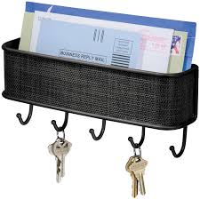 Get it as soon as mon, jul 12. Amazon Com Idesign Twillo Steel Wall Mount Mail And Key Rack 10 5 X 2 5 X 4 5 Matte Black Home Kitchen