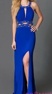 Morgan Co Royal Blue Beaded Evening Formal Prom Gown 7 8